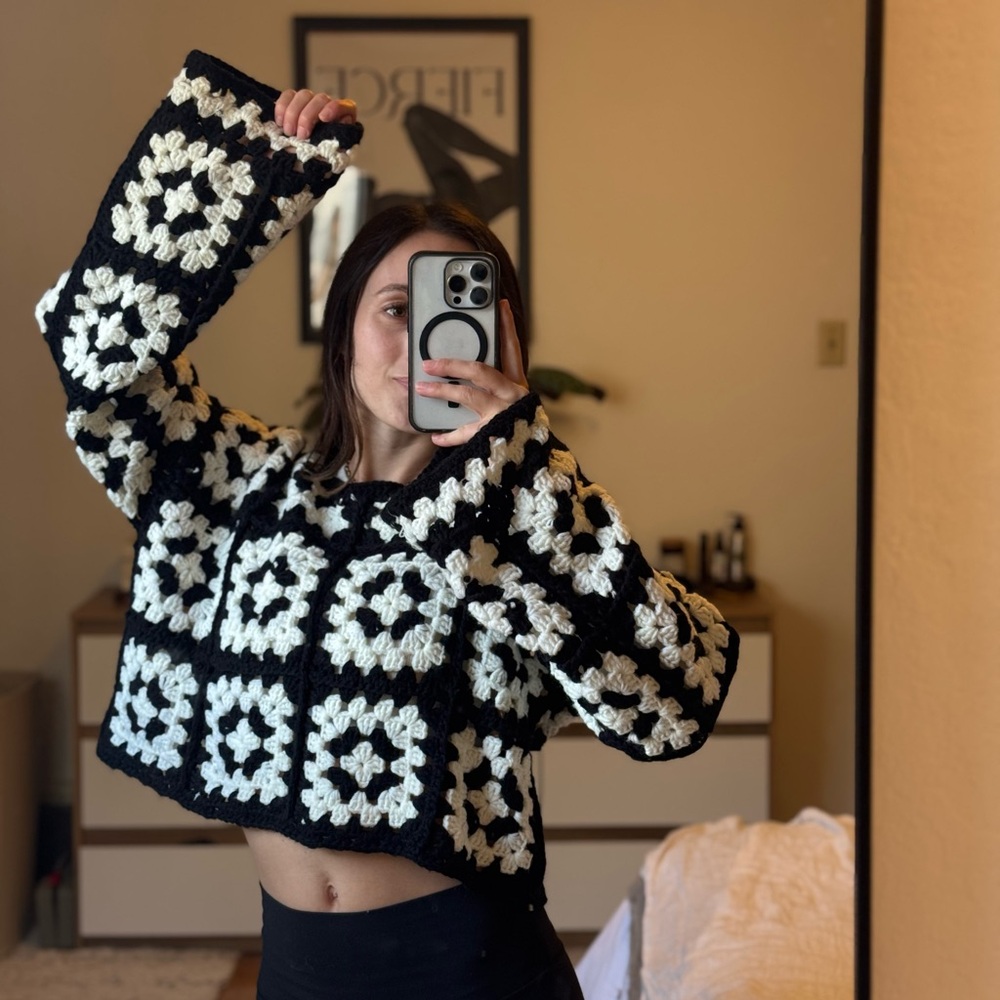 Crochet Flower Power Sweater